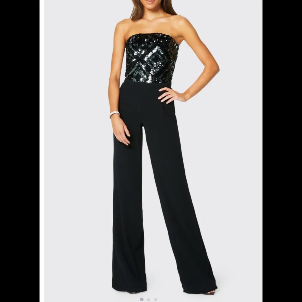 Ramy Brook Weston Strapless Sequin Jumpsuit